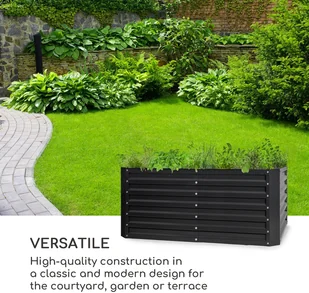 Blumfeldt High Grow Straight, podniesiona grządka, 120x60x60cm, 432l stal GDMB4-HighGro-120-AN - Donice - miniaturka - grafika 2