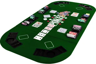 MAKSTOR.pl ZIELONY BLAT STÓŁ DO POKERA 160x80 CM POKER KASYNO 2003013 (20030130) - Zestawy do pokera - miniaturka - grafika 8