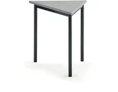 Meble do szkół i przedszkoli - AJ Produkty Biurko SONITUS TRIANGEL, 800x700x720 mm, szare linoleum, antracyt - miniaturka - grafika 1