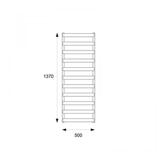 Excellent Grzejnik łazienkowy Meteor 137 czarny mat GREX.ME137.BL - Grzejniki łazienkowe - miniaturka - grafika 6