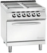 Piece, kotły  i płyty grzejne gastronomiczne - Bartscher Kuchnia elektryczna z piekarnikiem el. 2/1 GN | 4-płytowa | 21600W | 400V | 800x900x(H)900mm 296325 - miniaturka - grafika 1