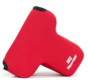 Megagear Ultra lekka neoprenowa obudowa na aparat kompatybilny z Panasonic Lumix G80, G81 (12-60 mm) - czerwona MG891 - Torby fotograficzne i futerały - miniaturka - grafika 3