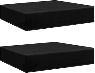 vidaXL Pokrowce na meble ogrodowe, 2 szt., 12 oczek, 250x250x70 cm - Poduszki ogrodowe - miniaturka - grafika 2