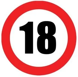 Congee.pl Talerzyki Znak zakazu 18tka - 18 cm - 6 szt. TP18-ZAK18 - Gadżety na imprezę - miniaturka - grafika 2