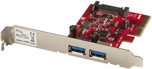 LINDY 51053 Karta USB 3.1 2-portowa na PCIe LY-51053 - Części i akcesoria do laptopów - miniaturka - grafika 2