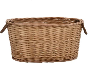 Saska Garden vidaXL na drewno, z uchwytami, 58x42x29 cm, naturalna wiklina vidaXL - Akcesoria kominkowe - miniaturka - grafika 4