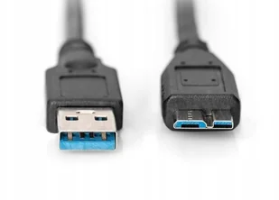 ASSMANN Kabel USB3.0 SuperSpeed, USB A wtyk / USB B Micro wtyk, Cu AWG 28, 2x ekranowane, dł. 1.0m AK-300116-010-S - Kable USB - miniaturka - grafika 4