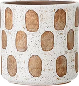 Donice - Bloomingville Osłonka na doniczkę Avo 12 cm biała 82048991 - miniaturka - grafika 1