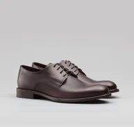 Półbuty męskie - Borgio obuwie b005 ciemny brąz - miniaturka - grafika 1