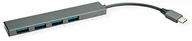 Huby USB - Roline Hub USB 3.2 Gen 1, 4-drożny, kabel przyłączeniowy typu C, szary - miniaturka - grafika 1