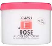 Balsamy i kremy do ciała - Village Vitamin E Rose krem do ciała bez parabenów 500 ml - miniaturka - grafika 1