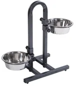 Miski dla psów - zooplus Exclusive Psi bar z dwiema metalowymi miskami 2 x 1,6 l 21 cm - miniaturka - grafika 1