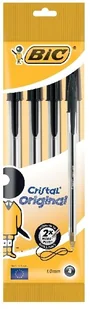 BIC Długopis Cristal Original Czarny 4 sztuki - Długopisy - miniaturka - grafika 2