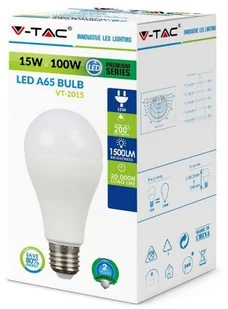 V-TAC Żarówka LED 15W A65 E27 VT-2015 6400K 1500lm - Żarówki LED - miniaturka - grafika 2