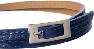 Cavaldi 4U Damski pasek skórzany wąski czarny - Paski - miniaturka - grafika 3