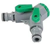 Węże ogrodowe i zraszacze - Silverline Silver Line 444072 2-BSP rozdzielacz dwudrożny bateria łazienkowa 3/4 cala na 1/2 cala 444072 - miniaturka - grafika 1