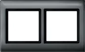Wyłączniki światła i elektryczne - Merten 400214 Aqua designerska ramek, 2-krotnie, antracyt - miniaturka - grafika 1