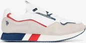 Sneakersy męskie - U.S. Polo Assn. U.S. Polo Assn Lewis Sneakers White - 43 LEWIS143_WHI-43 - miniaturka - grafika 1