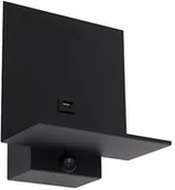 Lampy ścienne - QAZQA Nowoczesny kinkiet czarny ze złączem USB - Flero - miniaturka - grafika 1