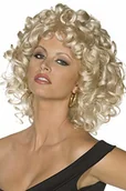 Dodatki do strojów karnawałowych - Smiffys Sandy ostatnie sceny peruka blond loki, One Size 42244 - miniaturka - grafika 1