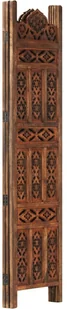 vidaXL vidaXL Parawan 3-panelowy, rzeźbiony, brązowy 120x165 cm, drewno mango - Parawany - miniaturka - grafika 2