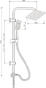 Invena baterie Deszczownia Patras AU-31-001 AU-31-001 - Zestawy prysznicowe - miniaturka - grafika 2