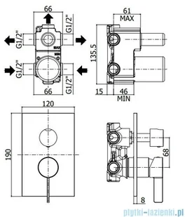 Paffoni Rock Bateria podtynkowa z przełącznikiem chrom RO019CR | - Baterie umywalkowe Paffoni Rock Bateria podtynkowa z przełącznikiem chrom RO019CR | - Baterie umywalkowe - miniaturka - grafika 2
