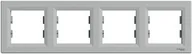 Klawisze i ramki - Schneider Ramka 4 krotna pozioma Asfora aluminiowa EPH5800461 - miniaturka - grafika 1
