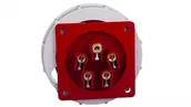 Gniazdka elektryczne - PCE Wtyczka tablicowa 32A 5P 400V czerwona IP67 6252-6 6252-6 - miniaturka - grafika 1