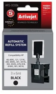 ActiveJet Automatic Refill System HP 300 / 301 / 901 Bk 3x6ml ARS-300B - Zestawy do napełniania tuszy i tonerów - miniaturka - grafika 2