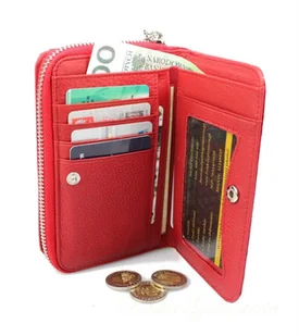 Nicole Portfel Skóra Naturalna Suwak Z Dwoma Klapkami NI55025 - Portfele - miniaturka - grafika 2