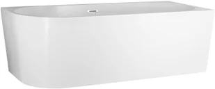 Corsan Wanna narożna do montażu przyściennego Intero prawa 160 cm z wykończeniem chrom 649384 - Wanny - miniaturka - grafika 6