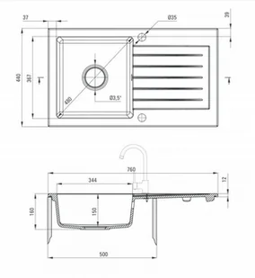 Deante Zorba ZQZ G113 - Zlewozmywaki - miniaturka - grafika 2