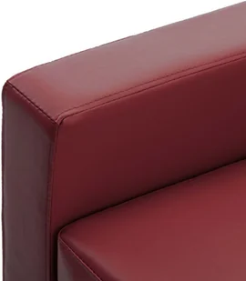 vidaXL 3-osobowa sofa z podnóżkiem, winna czerwień, sztuczna skóra - Narożniki - miniaturka - grafika 6