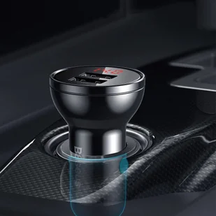 Baseus ładowarka samochodowa 2x USB 4,8A 24W z LCD srebrny (CCBX-0S) - Ładowarki do telefonów - miniaturka - grafika 30