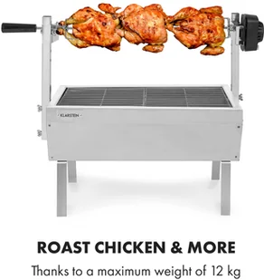 Klarstein Sauenland Mini, grill obrotowy, szpikulec obrotowy, 4W, maks.12 kg, stal nierdzewna GQ5-Sauenland Mini - Grille - miniaturka - grafika 4