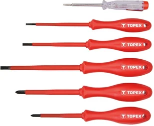 Topex wkrętaki elektryczne 5 szt + próbnik 1000V KK-23 39D155 - Śrubokręty - miniaturka - grafika 4