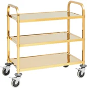 Wózki serwisowe - Royal Catering Wózek kelnerski 3 półki  do 240 kg półki 79,5 x 44,5 cm RCSW 2.2G - miniaturka - grafika 1
