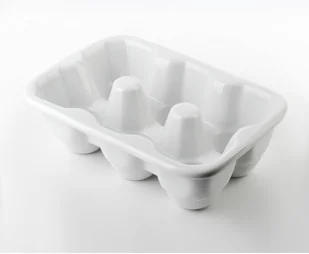 Affek Design Prostokątny Porcelanowy Talerzyk na Jajka 16 cm - Talerze - miniaturka - grafika 2