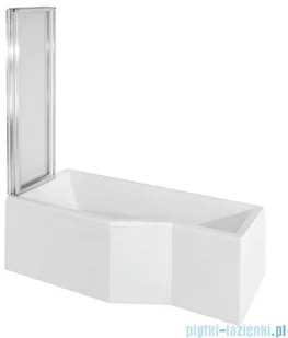 Besco Integra 150x75cm Wanna asymetryczna Lewa + parawan 3-skrzydłowy (#WAI-150-PL3) - Wanny - miniaturka - grafika 5