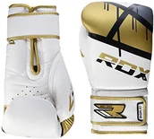 Rękawice bokserskie - RDX skóry bydlęcej Quadro-DOME F7 rękawice bokserskie, złoto, 0,5 l BGR-F7GL-16oz - miniaturka - grafika 1