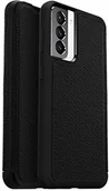 Etui i futerały do telefonów - Otterbox Etui na folio premium ze skóry folio, odporne na upadki styl dla Samsung Galaxy S21+ 5G - czarne 77-82086 - miniaturka - grafika 1
