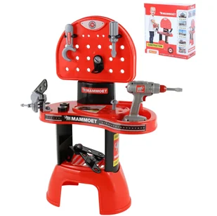 Wader Quality Toys Mammoet Warsztat Majsterkowicza Narzędzia + Wiertarka 65322 - Mały majsterkowicz - miniaturka - grafika 4