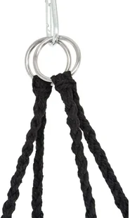 ROYOKAMP Hamak ażurowy fotel wiszący 80x60cm luxe z poduszką czarny vic-24068-0 - Hamaki - miniaturka - grafika 8