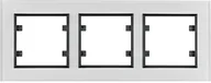 Klawisze i ramki - Schneider LUMINA-PASSION-Ramka-3-krotna-pozioma-szkło-białe WL9230 - miniaturka - grafika 1