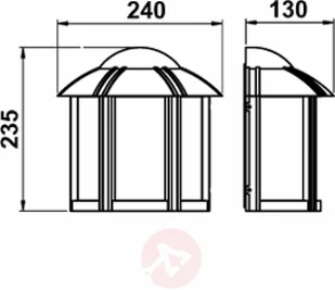 Albert Leuchten Zewnętrzna lampa ścienna Affra brązowa - Lampy ścienne Albert Leuchten Zewnętrzna lampa ścienna Affra brązowa - Lampy ścienne - miniaturka - grafika 2