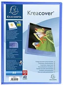 Teczki i skoroszyty - Exacompta Exacompta 5742E Kreacover teczka konferencyjna (z polipropylenu, DIN A4, 21 x 29,7 cm, z 40 koszulkami), 1 sztuka, niebieska 5742E - miniaturka - grafika 1