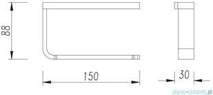 Omnires Lugano uchwyt na papier chrom LU30510 - Wieszaki łazienkowe - miniaturka - grafika 2