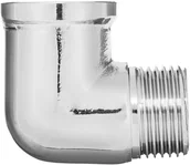 Łączniki, trójniki, kształtki - Invena Kolanko GW/GZ chrom 1/2" - miniaturka - grafika 1