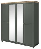 Szafy - Helvetia Szafa czterodrzwiowa EVORA S 20 Zielony + Dąb Lefkas 24ZRJU20 - miniaturka - grafika 1